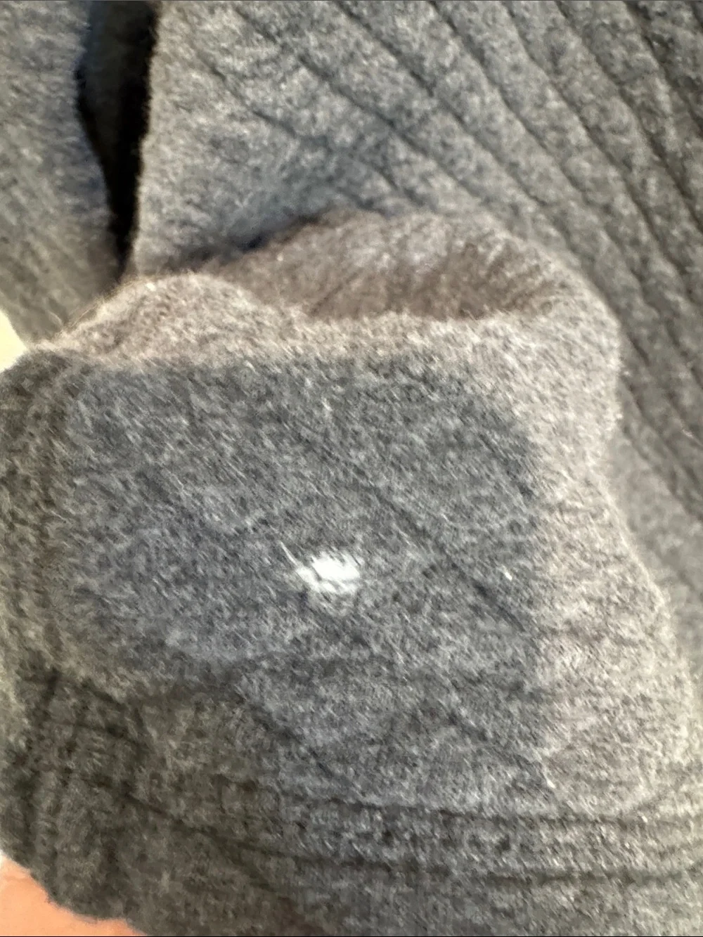 J. Crew Quilted Half-Zip Sweater - Gray